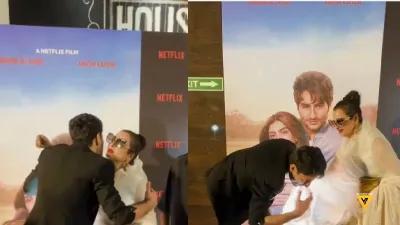  इब्राहिम अली खान ने छुए अभिनेत्री रेखा के पैर, वीडियो वायरल