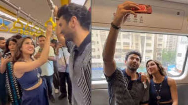 'मेट्रो इन दिनों' का प्रमोशन, आदित्य रॉय कपूर संग सारा अली खान ने किया मुंबई मेट्रो में सफर