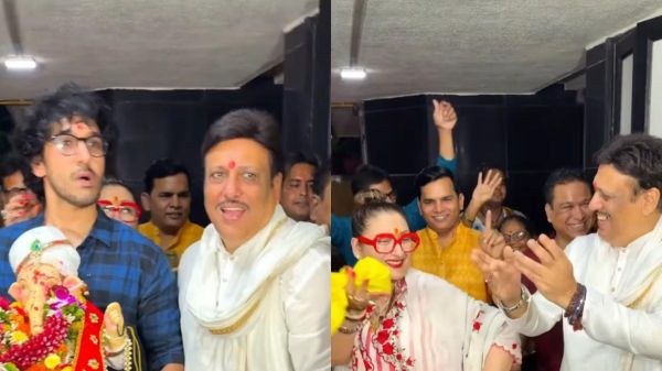 गोविंदा-सुनीता ने धूमधाम से किया गणपति बप्पा का विसर्जन
