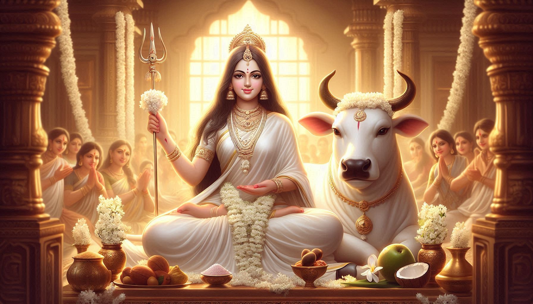 Shardiya Navratri 2025 : आठवां दिन मां महागौरी की पूजा