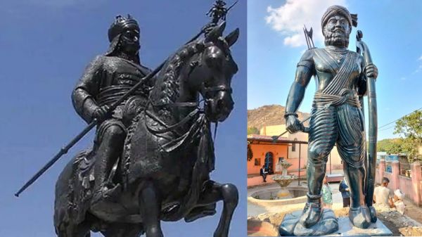 " महाराणा और राणा पुंजा भील ने हल्दीघाटी में धूर्त अकबर की बखिया उधेड़ी" 