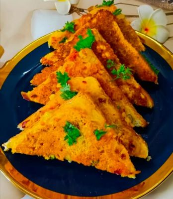 आज ही घर में बनाये ब्रेड बेसन टोस्ट