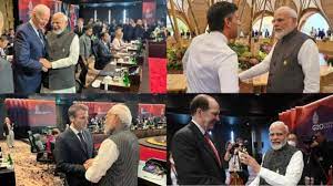 मोदी ने जी-20 शिखर सम्मेलन से बाइडन, सुनक व मैक्रों से बात की, जिनिपिंग से हाथ मिलाया