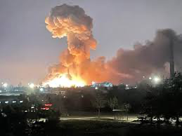 यूक्रेन की राजधानी कीव के सिटी सेंटर में विस्फोट