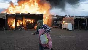 स्पेन में प्रवासी शिविर में लगी आग से 200 लोगों को बचाया गया