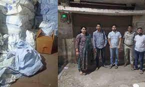 खाद्य सुरक्षा विभाग की छापेमार कार्रवाई, गोडाउन सील