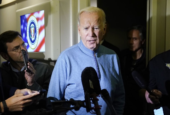 अमेरिकी राष्ट्रपति ने हमास और रूस को बताया लोकतंत्र का दुश्मन