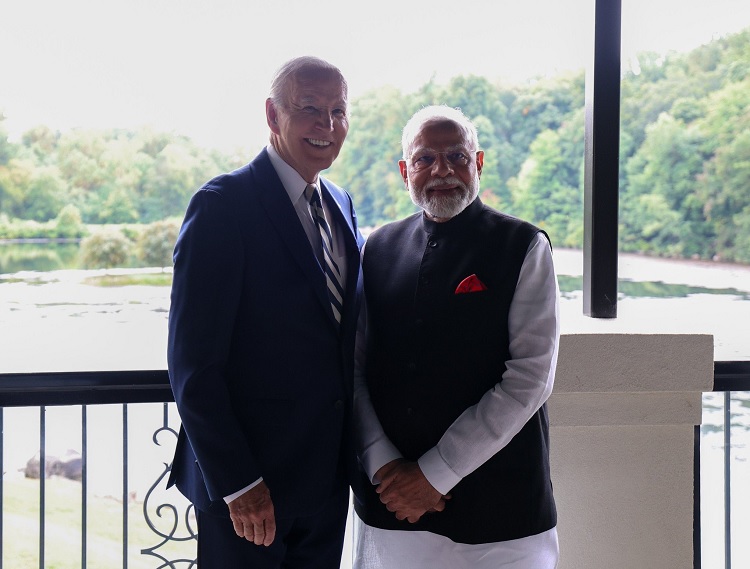 अमेरिकी राष्ट्रपति के घर पहुंचे प्रधानमंत्री मोदी, बाइडन ने गर्मजोशी से किया स्वागत