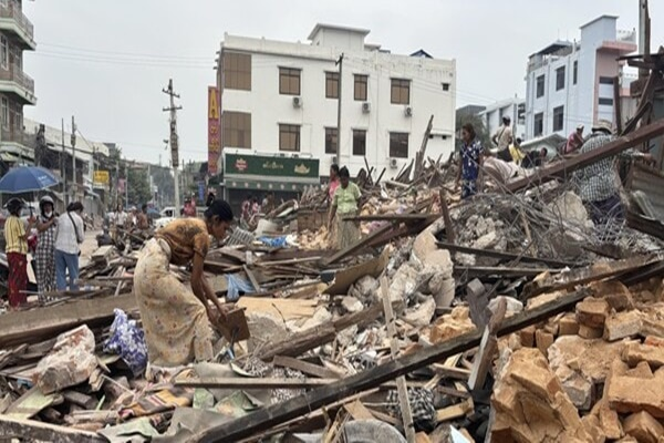 मध्य म्यांमां में आज सुबह भूकंप के झटके महसूस किये गये