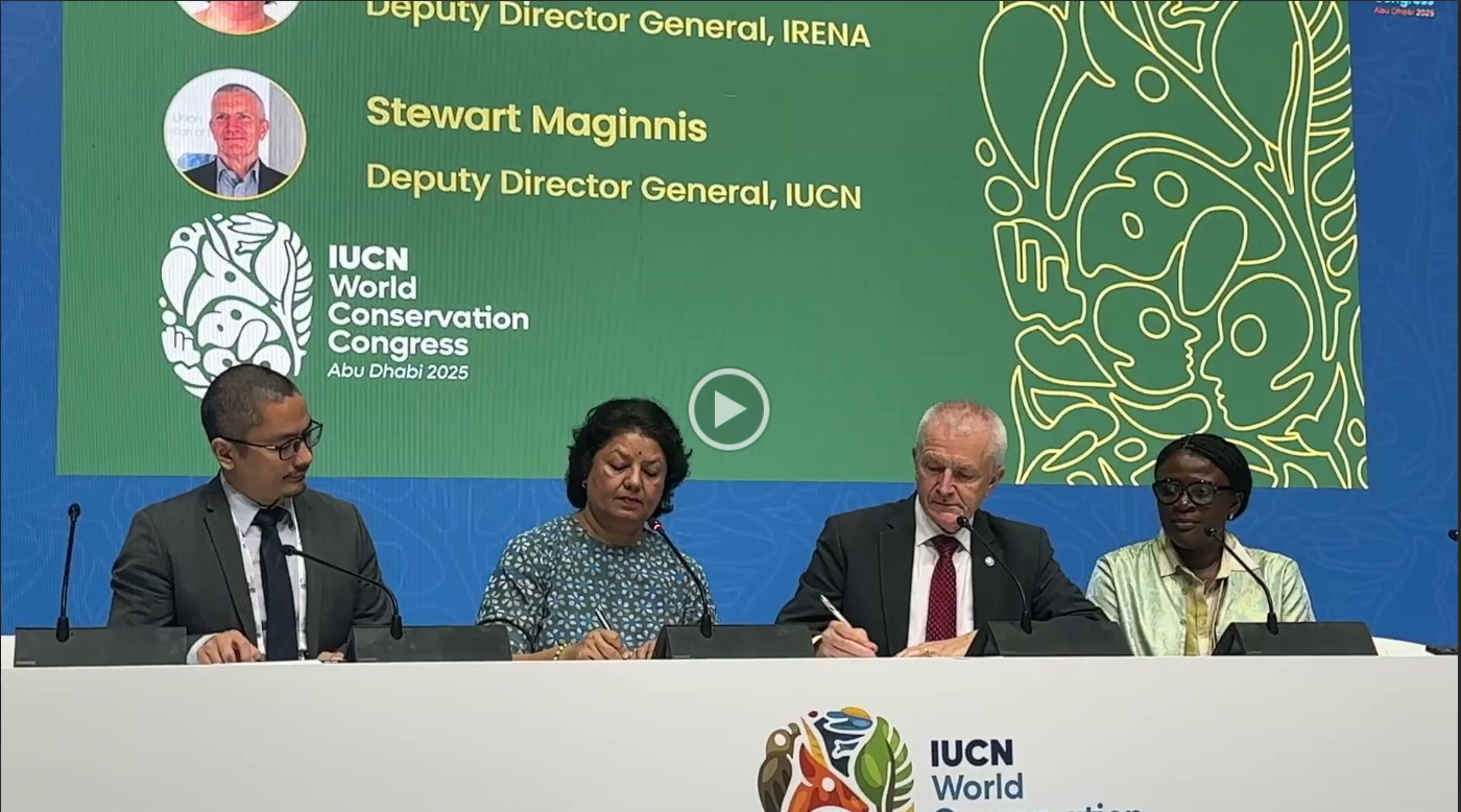 आईयूसीएन और आईआरईएनए ने प्रकृति-सकारात्मक नवीकरणीय ऊर्जा संक्रमण को बढ़ावा देने के लिए साझेदारी की