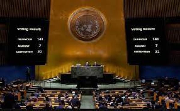संयुक्त राष्ट्र में यूक्रेन पर प्रस्ताव, मतदान प्रक्रिया से भारत समेत 32 देश रहे दूर