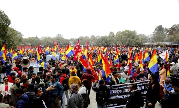 नेपाल में हिन्दू राष्ट्र की मांग को लेकर राष्ट्रीय प्रजातंत्र पार्टी का शक्ति प्रदर्शन