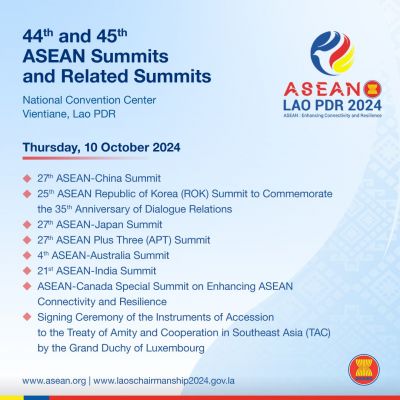 44वें और 45वें आसियान शिखर सम्मेलन और संबंधित शिखर सम्मेलन वियनतियाने, लाओस में शुरू हुए