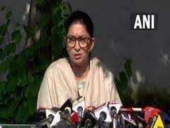 "...only crime is she gave birth to Narendra Modi," Smriti Irani on Gujarat AAP chief's remarks