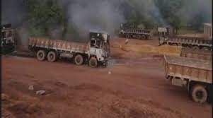 Chhattisgarh: Maoists torch vehicles engaged in mining work
