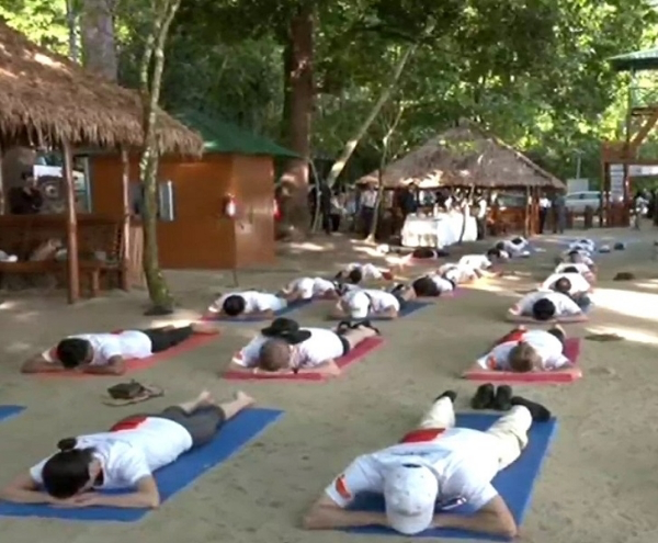 अंडमान और निकोबार द्वीप समूह में जी-20 राजदूतों ने किया योग