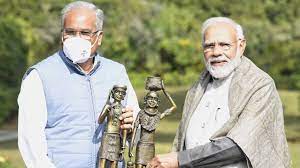 प्रधानमंत्री मोदी से छत्तीसगढ़ के मुख्यमंत्री ने की मुलाकात
