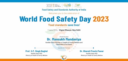 केंद्रीय स्वास्थ्य मंत्री डॉक्टर मनसुख मांडविया आज विश्व खाद सुरक्षा दिवस के अवसर पर नई दिल्ली में राज्य खाद सुरक्षा सूचकांक जारी करेंगे