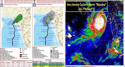 मौसम विभाग ने सौराष्ट्र और कच्छ के तटों पर चक्रवाती तूफान बिपरजॉय के लिए रेड अलर्ट जारी किया
