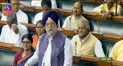 प्रधानमंत्री-स्&zwj;वनिधि योजना से 38 लाख फेरी वालों को लाभ हुआ है, केंद्रीय मंत्री हरदीप सिंह पुरी ने लोकसभा में बताया