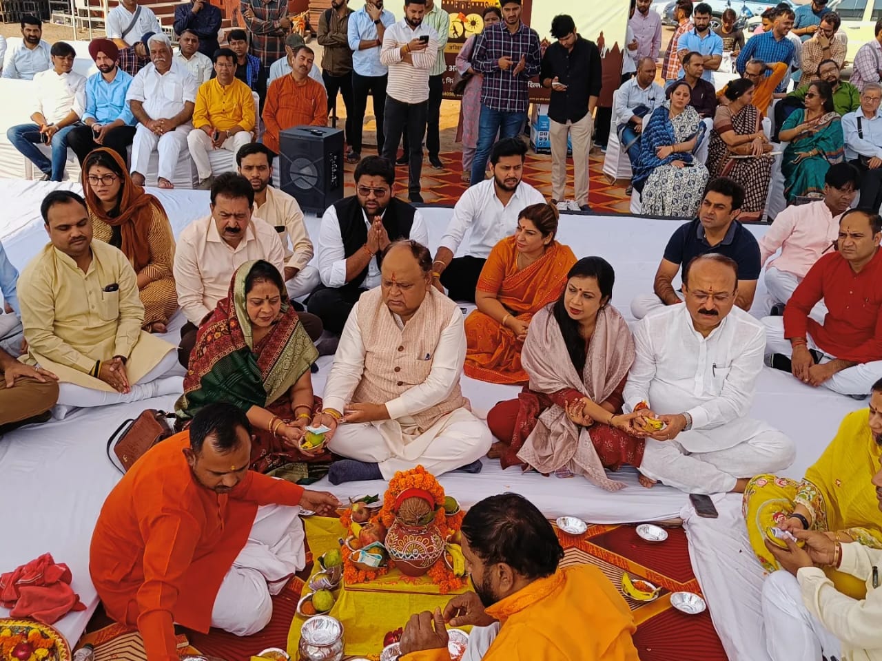 अभाविप के राष्ट्रीय अधिवेशन के कार्यक्रम स्थल का भूमि पूजन संपन्न