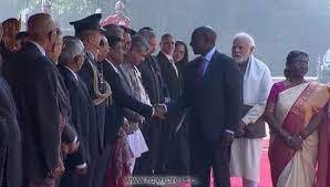 केन्या के राष्ट्रपति का औपचारिक स्वागत, प्रथम नागरिक द्रौपदी मुर्मू और प्रधानमंत्री मोदी रहे मौजूद