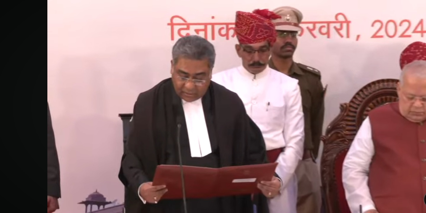 जस्टिस श्रीवास्तव ने ली राजस्थान हाई कोर्ट के मुख्य न्यायाधीश पद की शपथ