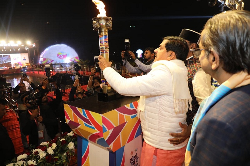 खेलो एमपी यूथ गेम्स की वॉटर प्रोजेक्शन और लेजर-शो के साथ हुई रंगारंग शुरुआत