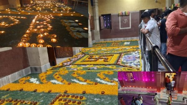 श्रीकृष्ण जन्मस्थान पर बिखरी दीपों की छटा, देखने को उमड़े श्रद्धालु