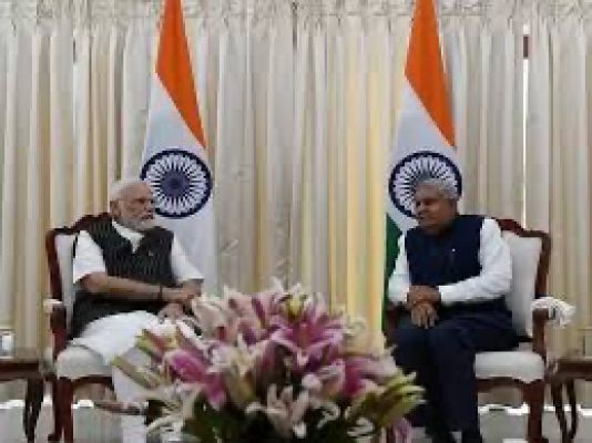 माटी के लाल' जगदीप धनखड़ लोकतांत्रिक मूल्यों को बनाए रखने में मदद करेंगे : प्रधानमंत्री मोदी