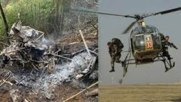 हेलीकॉप्टर का मलबा चीन बॉर्डर के पास मिला, दोनों पायलटों ने गंवाई जान