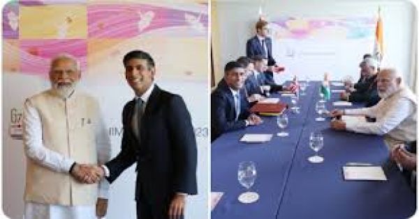 प्रधानमंत्री मोदी व पीएम ऋषि सुनक के बीच कई क्षेत्रों में सहयोग बढ़ाने पर हुई चर्चा