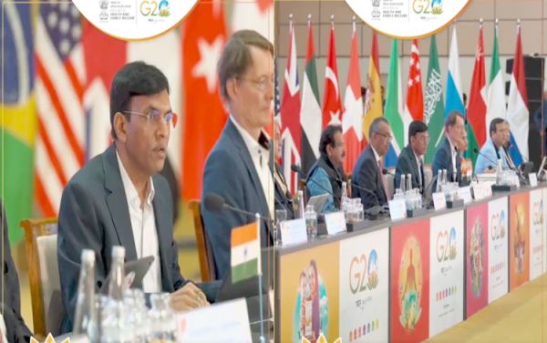 गुजरात के गांधीनगर में जी-20 स्&zwj;वास्&zwj;थ्&zwj;य मंत्रियों की बैठक के अंतिम दिन वैश्विक डिजिटल स्&zwj;वास्&zwj;थ्&zwj;य कार्यक्रम का शुभारंभ