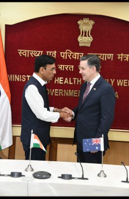 स्वास्थ्य मंत्री ने की ऑस्ट्रेलिया के स्वास्थ्य मंत्री मार्क बटलर से मुलाकात