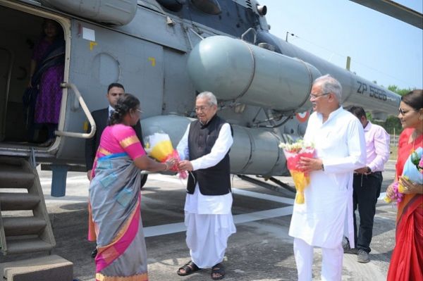  बिलासपुर में राष्ट्रपति मुर्मु का आत्मीय स्वागत