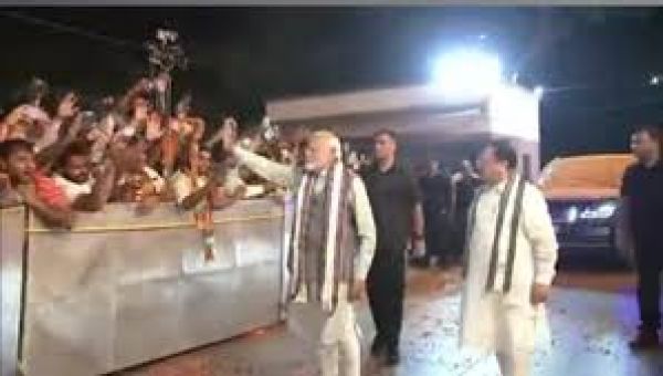 जी 20 शिखर सम्मेलन के सफल आयोजन के बाद प्रधानमंत्री नरेन्द्र मोदी का भाजपा मुख्यालय में किया गया भव्य स्वागत