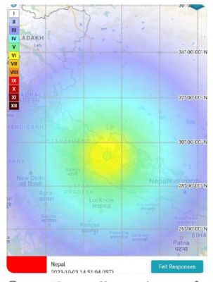 नेपाल समेत उत्तर भारत के कई राज्यों में भूकंप के तेज झटके