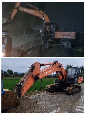 अवैध खनन पर स्टोन क्रशर की चेन मशीन पर 15 लाख से अधिक का जुर्माना लगाया