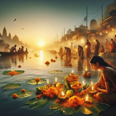 लोक आस्था के महापर्व डाला छठ की सुगंध, बाबा विश्वनाथ की नगरी में छठ माता के गीतों की गूंज